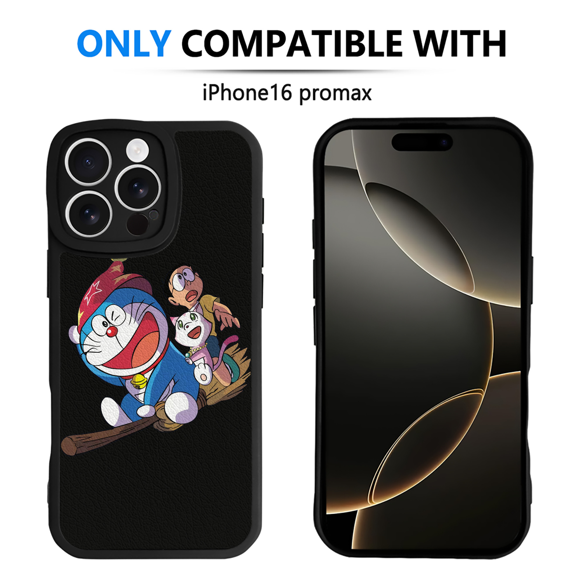 （画像用） ドラえもん Doraemon 【iPhone 16シリーズ対応】シリコンスマホケース（レザー調） 材質：シリコン